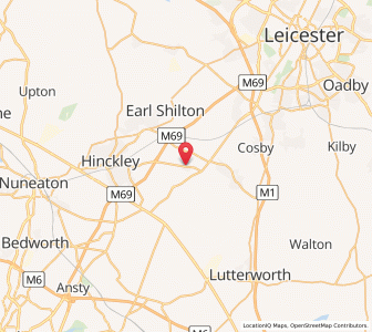 Map of Sapcote, EnglandEngland
