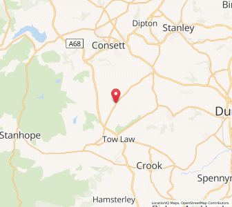 Map of Satley, EnglandEngland