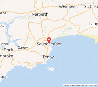 Map of Saundersfoot, WalesWales