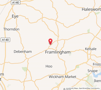 Map of Saxtead, EnglandEngland