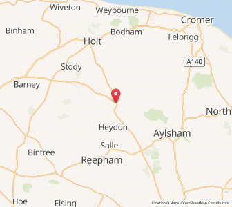 Map of Saxthorpe, EnglandEngland