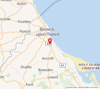 Map of Scremerston, EnglandEngland