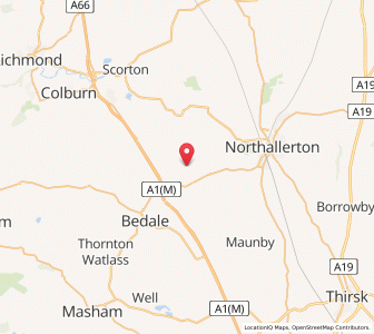 Map of Scruton, EnglandEngland