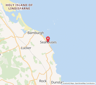 Map of Seahouses, EnglandEngland