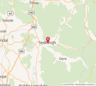 Map of Sedbergh, EnglandEngland