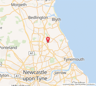Map of Seghill, EnglandEngland