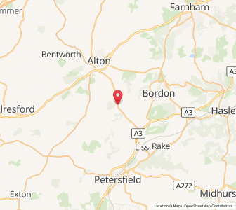 Map of Selborne, EnglandEngland