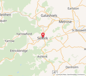 Map of Selkirk, ScotlandScotland