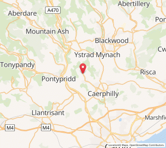 Map of Senghenydd, WalesWales