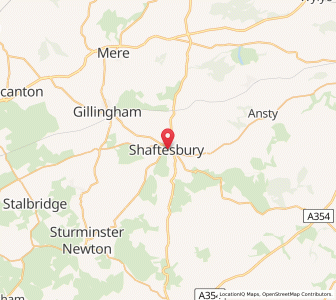 Map of Shaftesbury, EnglandEngland