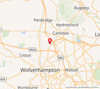 Map of Shareshill, EnglandEngland