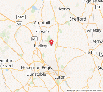 Map of Sharpenhoe, EnglandEngland