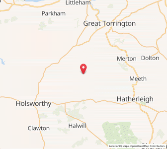 Map of Shebbear, EnglandEngland