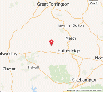 Map of Sheepwash, EnglandEngland