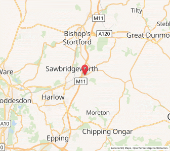 Map of Sheering, EnglandEngland