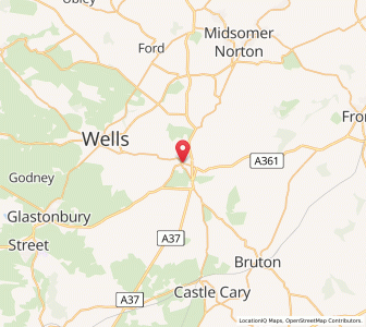 Map of Shepton Mallet, EnglandEngland