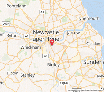 Map of Sheriff Hill, EnglandEngland