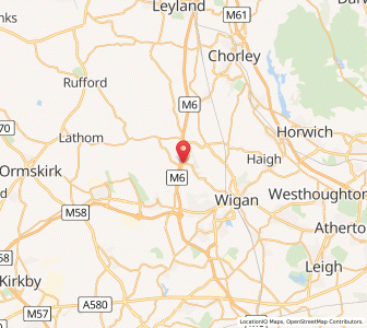 Map of Shevington, EnglandEngland