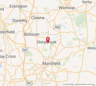 Map of Shirebrook, EnglandEngland