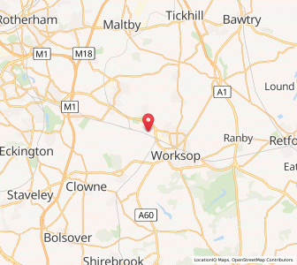 Map of Shireoaks, EnglandEngland