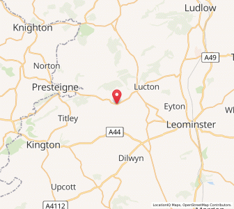 Map of Shobdon, EnglandEngland
