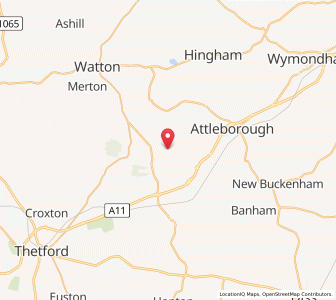 Map of Shropham, EnglandEngland