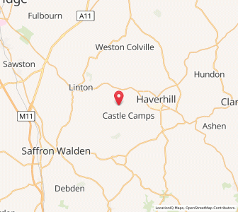 Map of Shudy Camps, EnglandEngland