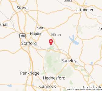 Map of Shugborough, EnglandEngland