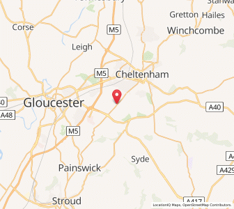 Map of Shurdington, EnglandEngland
