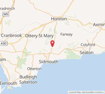 Map of Sidbury, EnglandEngland