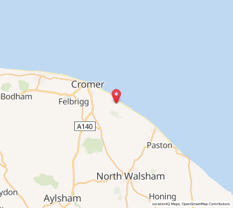 Map of Sidestrand, EnglandEngland