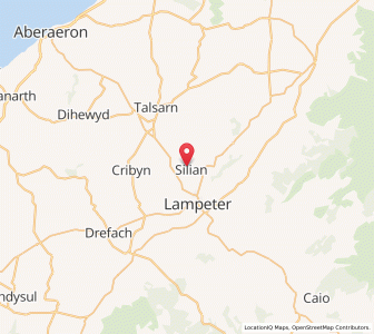 Map of Silian, WalesWales