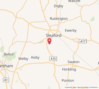 Map of Silk Willoughby, EnglandEngland