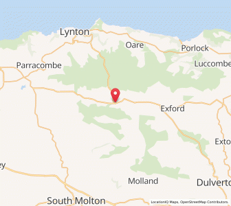 Map of Simonsbath, EnglandEngland