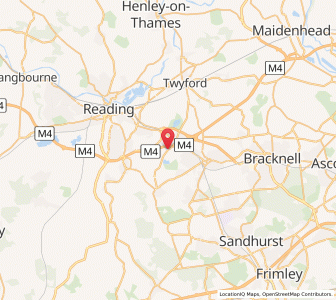 Map of Sindlesham, EnglandEngland