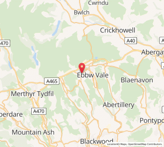 Map of Sirhowy, WalesWales