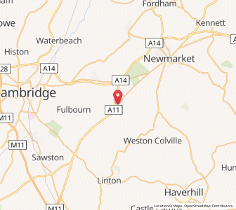 Map of Six Mile Bottom, EnglandEngland