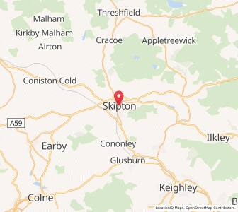 Map of Skipton, EnglandEngland
