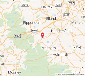 Map of Slaithwaite, EnglandEngland