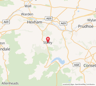Map of Slaley, EnglandEngland