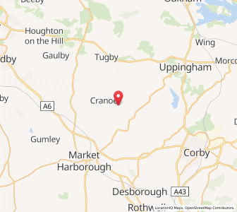 Map of Slawston, EnglandEngland