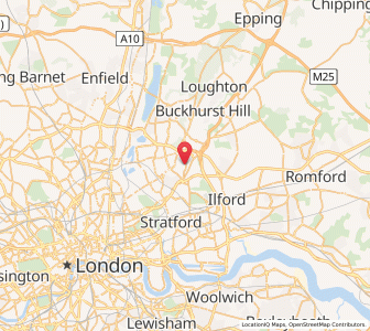 Map of Snaresbrook, EnglandEngland