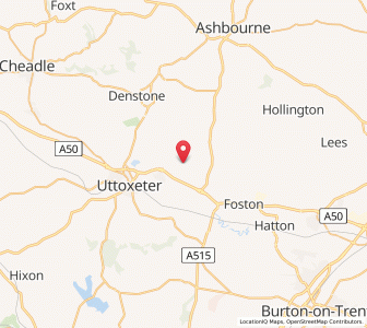 Map of Somersal Herbert, EnglandEngland