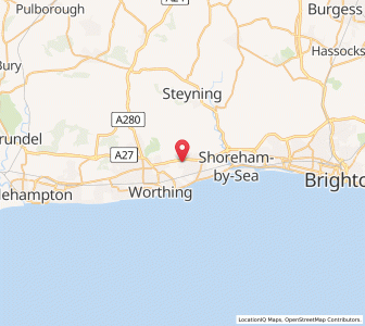 Map of Sompting, EnglandEngland