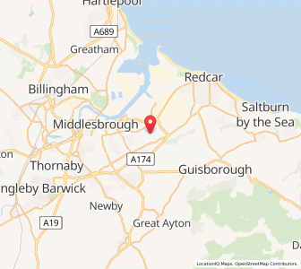 Map of South Bank, EnglandEngland