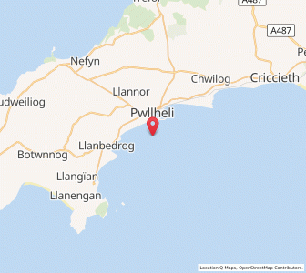 Map of South Beach, WalesWales