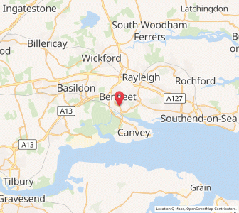 Map of South Benfleet, EnglandEngland