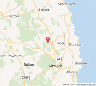 Map of South Charlton, EnglandEngland