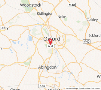 Map of South Hinksey, EnglandEngland