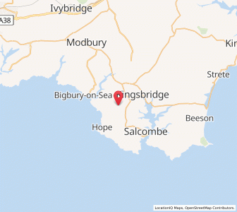 Map of South Milton, EnglandEngland